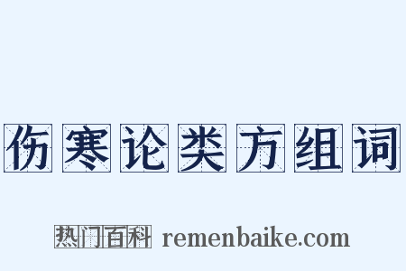 伤寒论类方组词是什么意思的图片